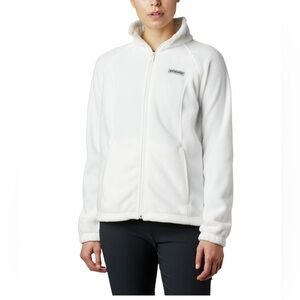 Columbia Sportswear Women's Dotswarm II Fleece Full Zip Jacket size XL white